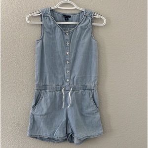 girl’s faux denim romper